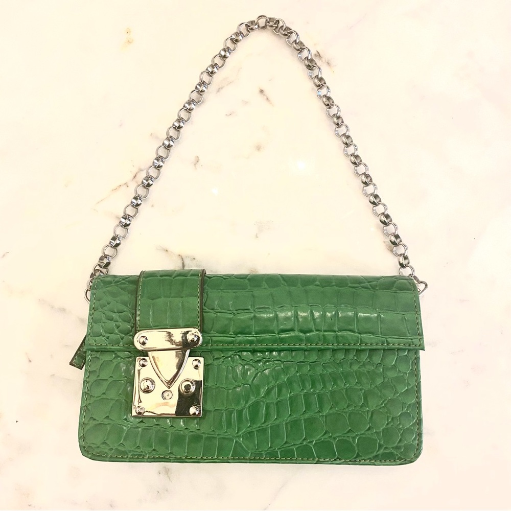 Green 🐍 snake print locket purse